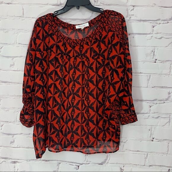 Vince Camuto large red flowy top - Picture 1 of 4